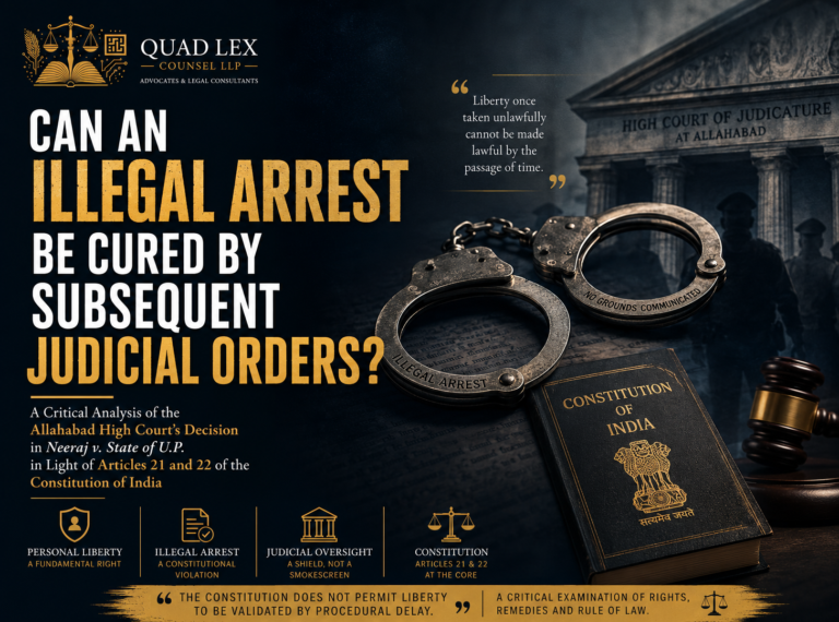CAN AN ILLEGAL ARREST BE CURED BY SUBSEQUENT JUDICIAL ORDERS?